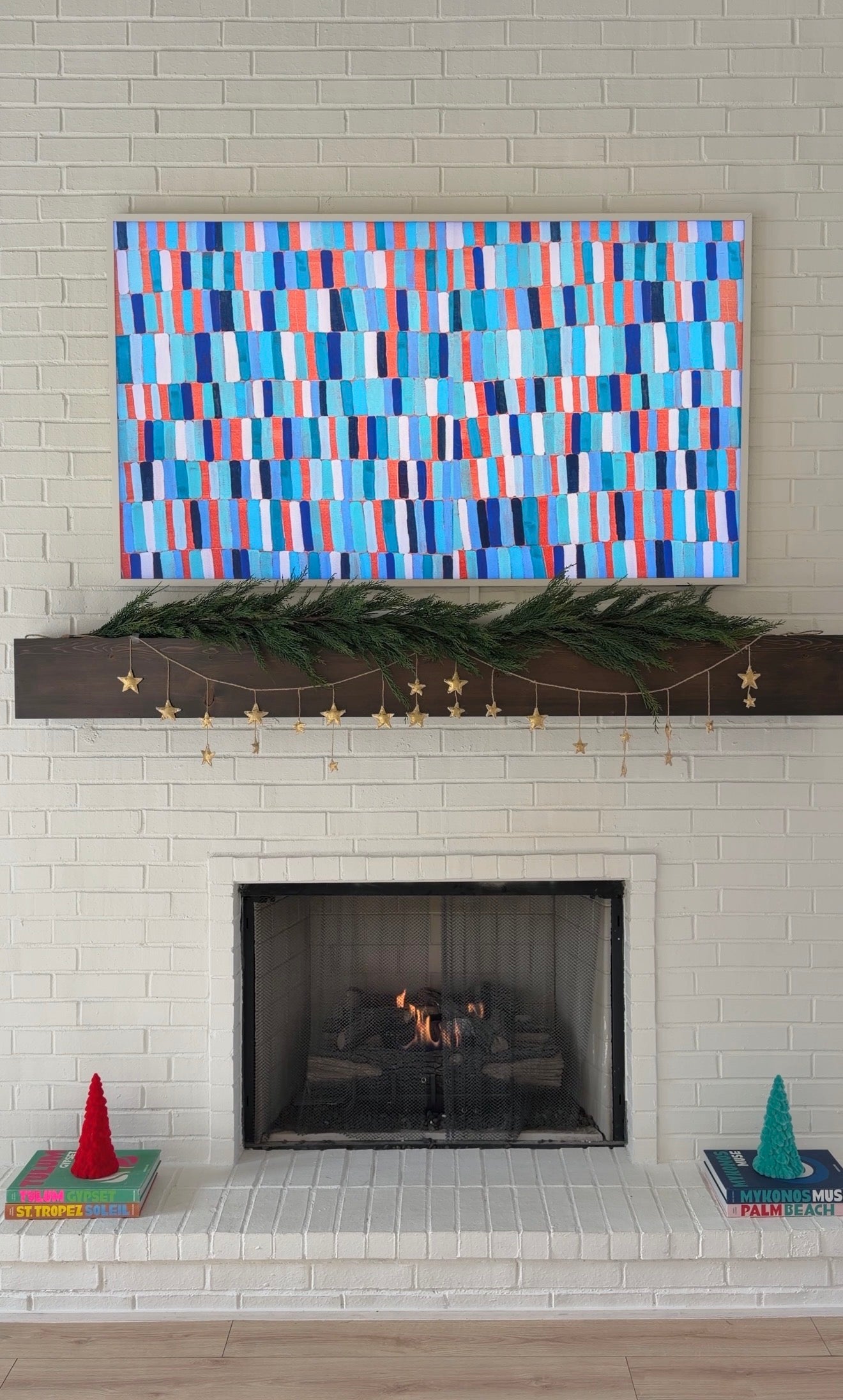 SBF Blue Synchronicity Frame TV Art