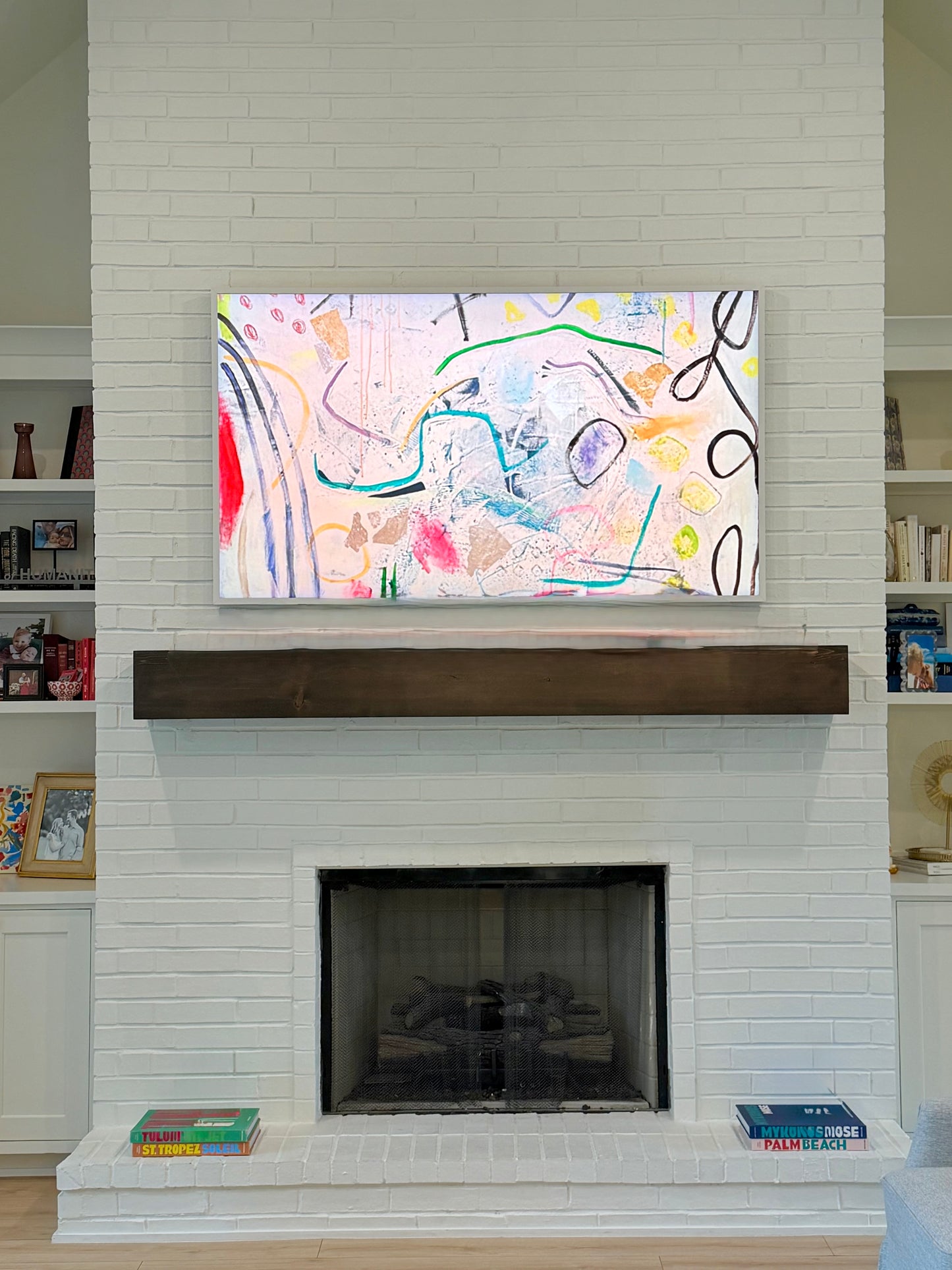SBF Confetti Brain Frame TV Art