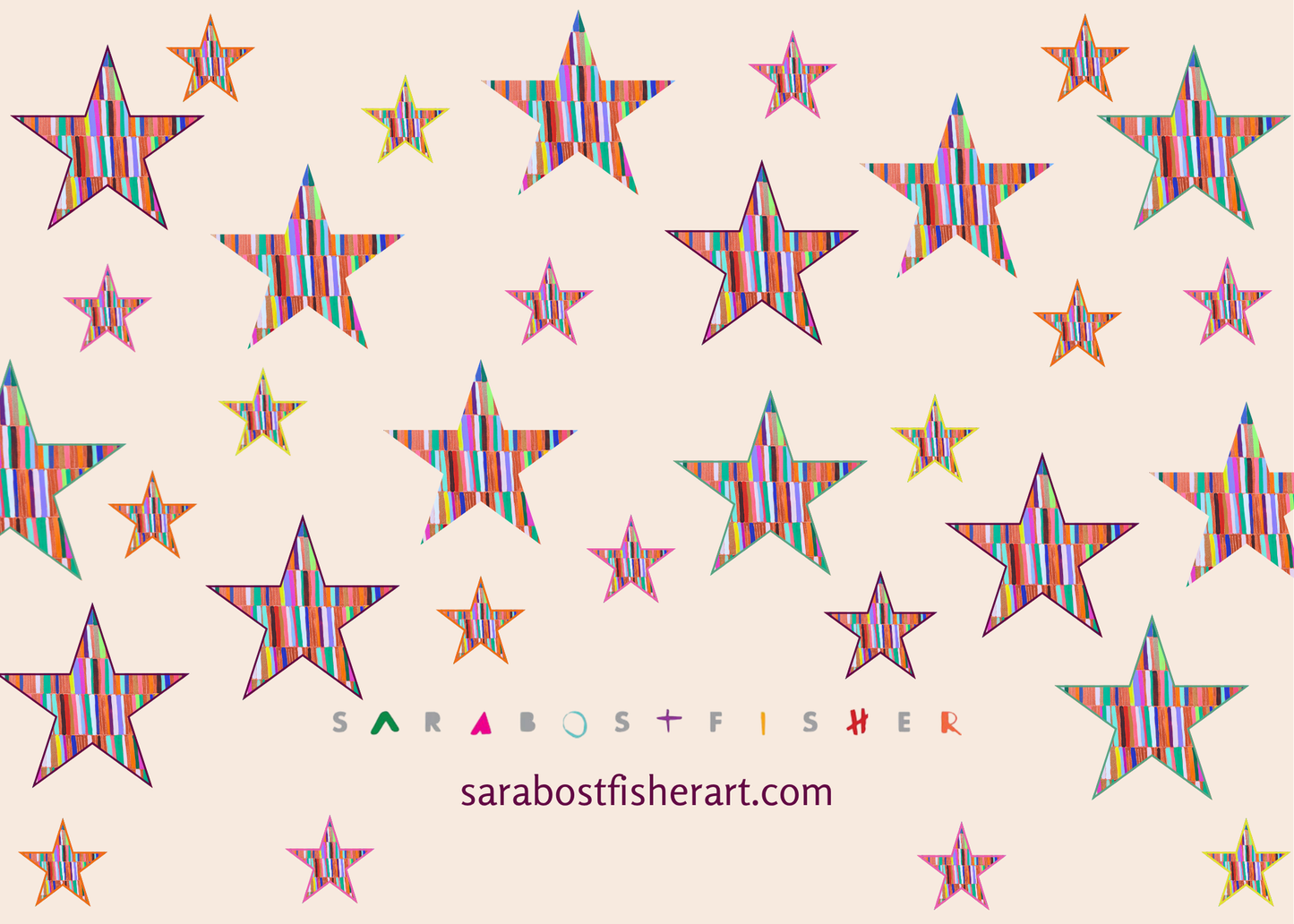 SBF Colorful Stars Holiday Card - Digital Download