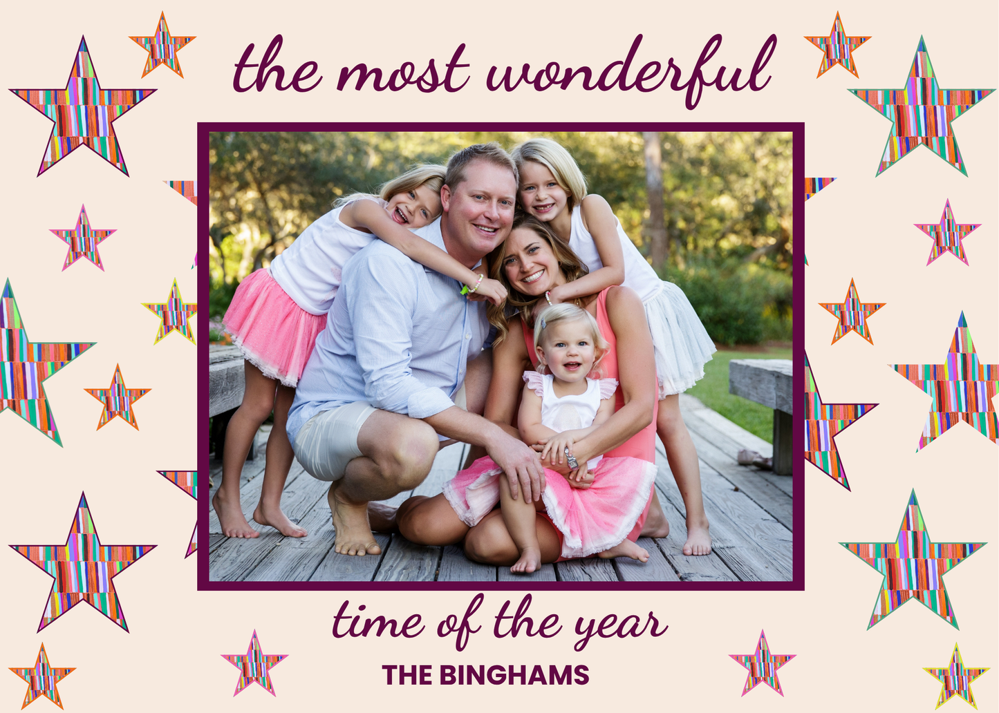 SBF Colorful Stars Holiday Card - Digital Download