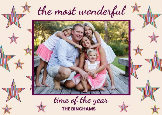 SBF Colorful Stars Holiday Card - Digital Download