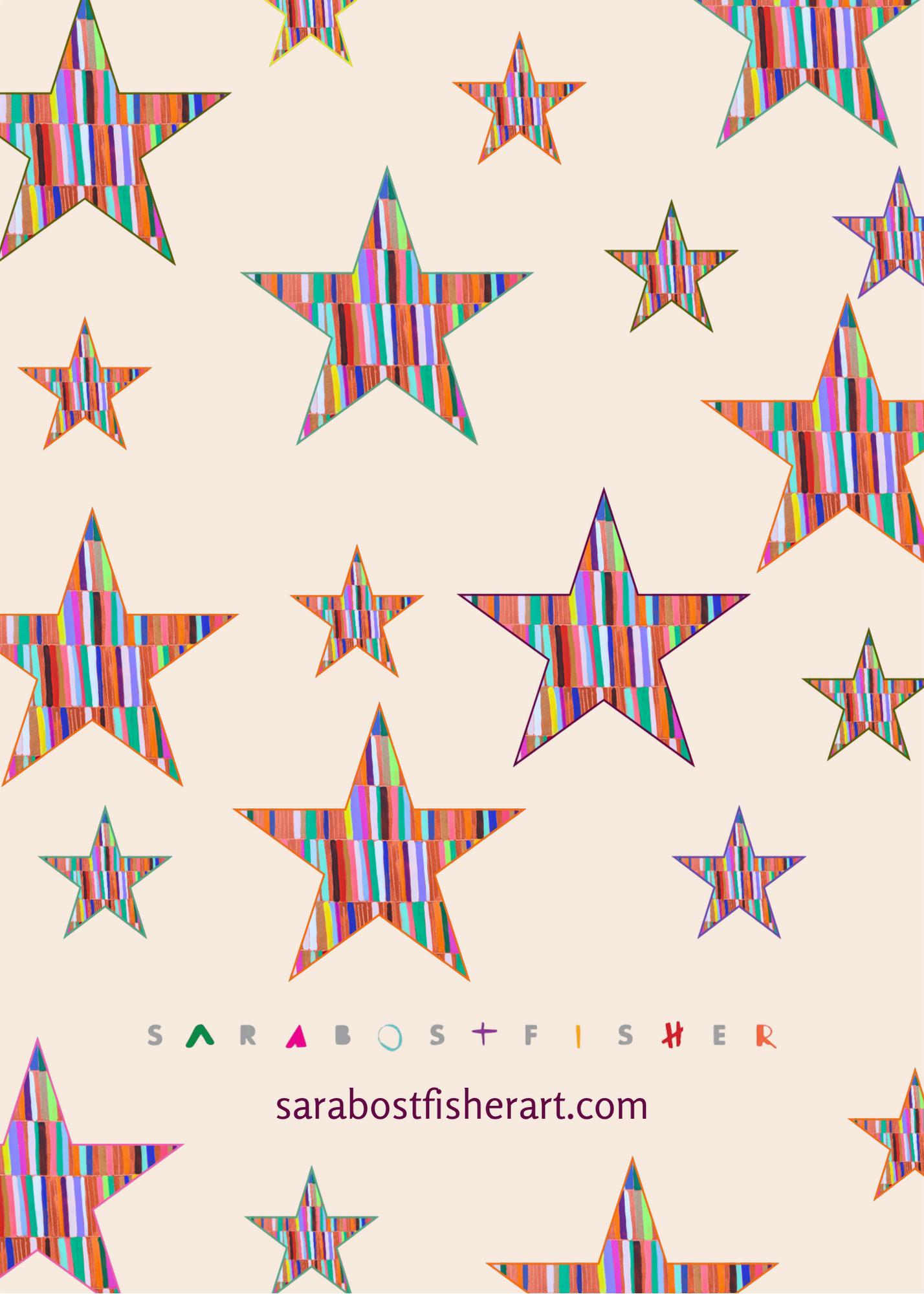 SBF Colorful Stars Holiday Card - Digital Download