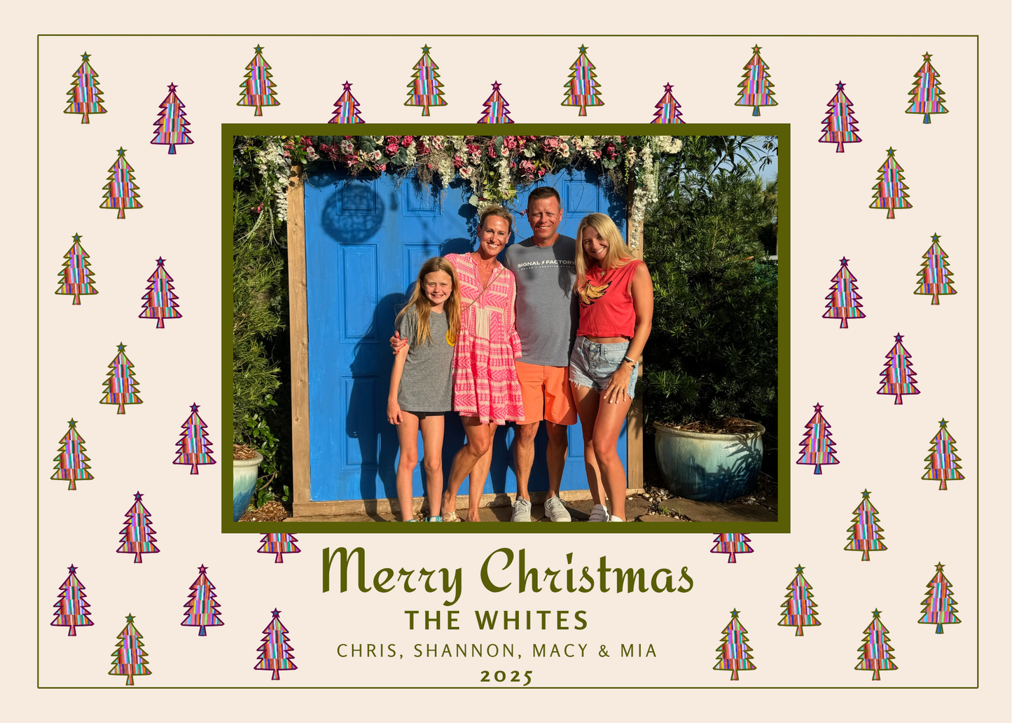 SBF Colorful Trees Holiday Card - Digital Download