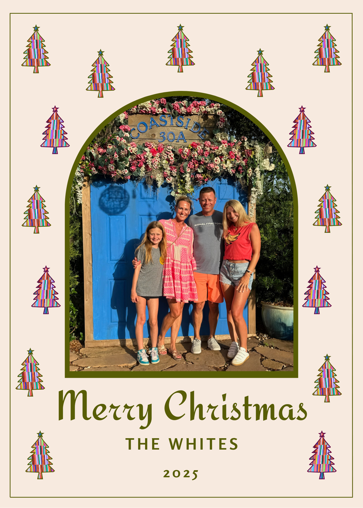 SBF Colorful Trees Holiday Card - Digital Download